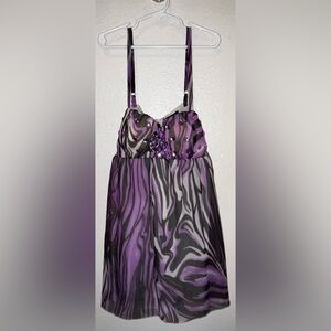 Crown of Hearts Spaghetti Strap Tunic Blouse Women’s Size Small